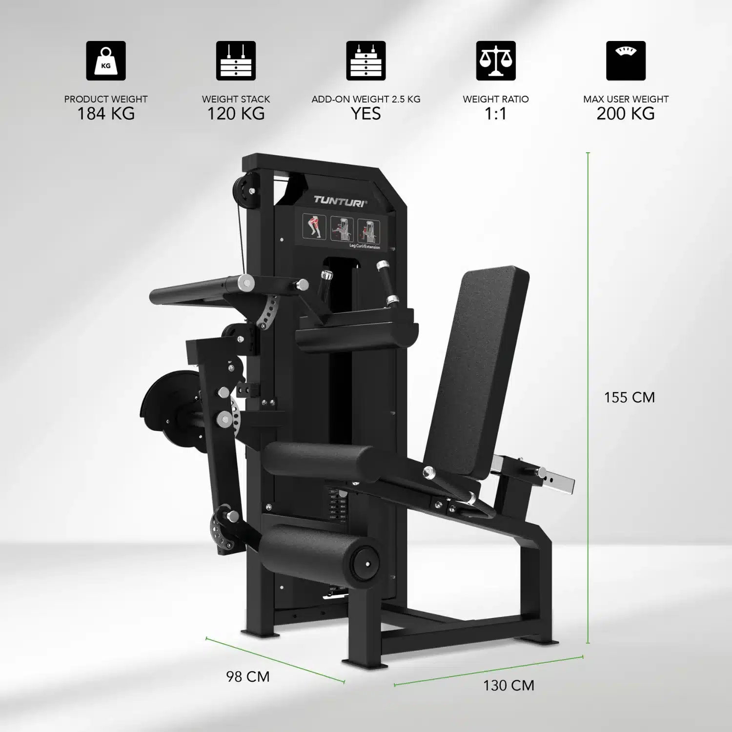 DUAL LEG CURL & EXTENSION V-SERIES - TUNTURI PLATINUM – Image 4