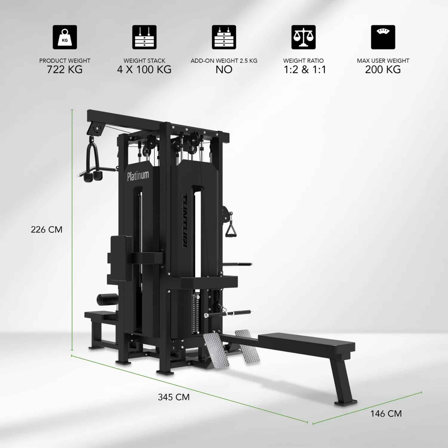 Gollé Médical - V-Series 4-in-1 Multi Station Tunturi Platinum