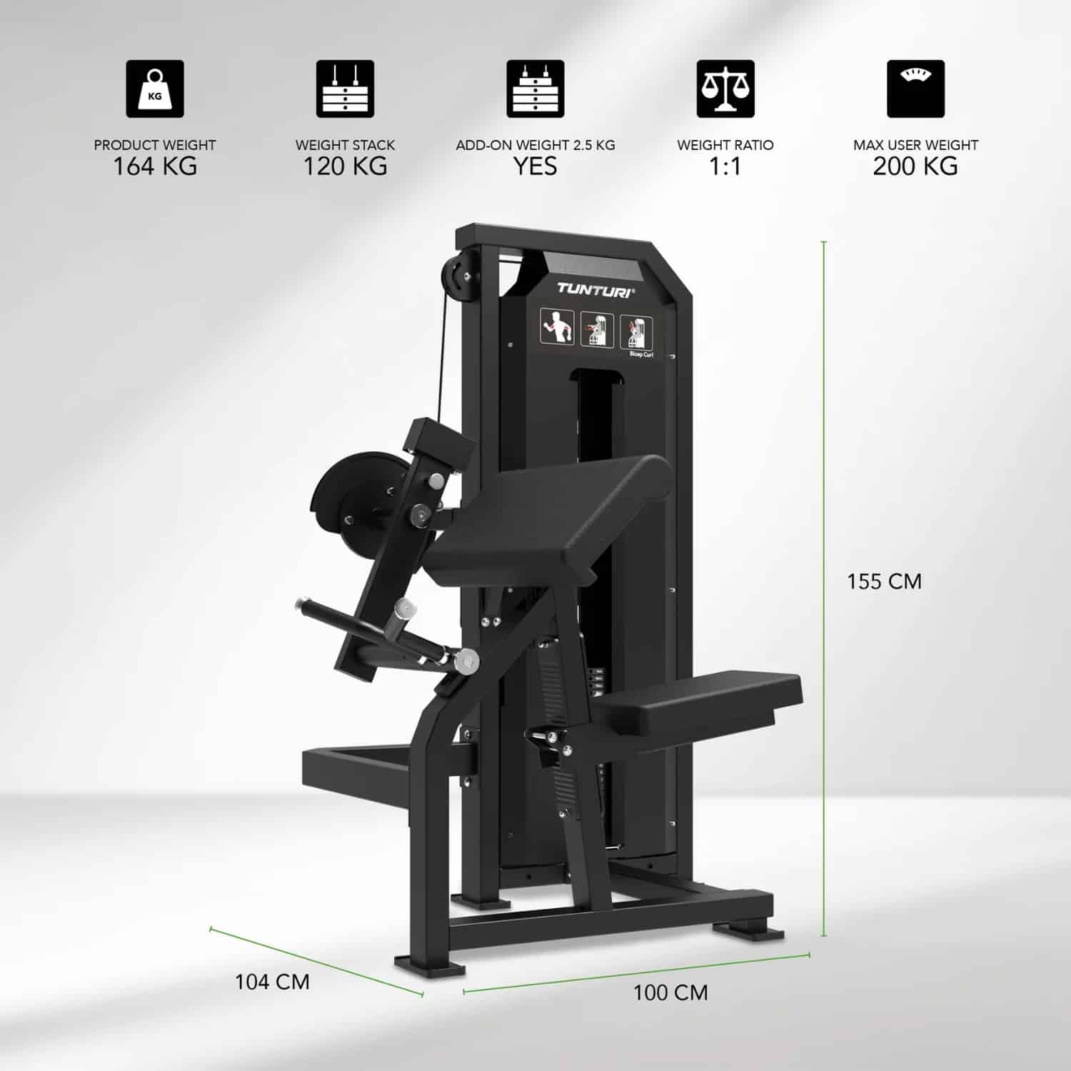 Gollé Médical - V-Series Bicep Curl Tunturi Platinum