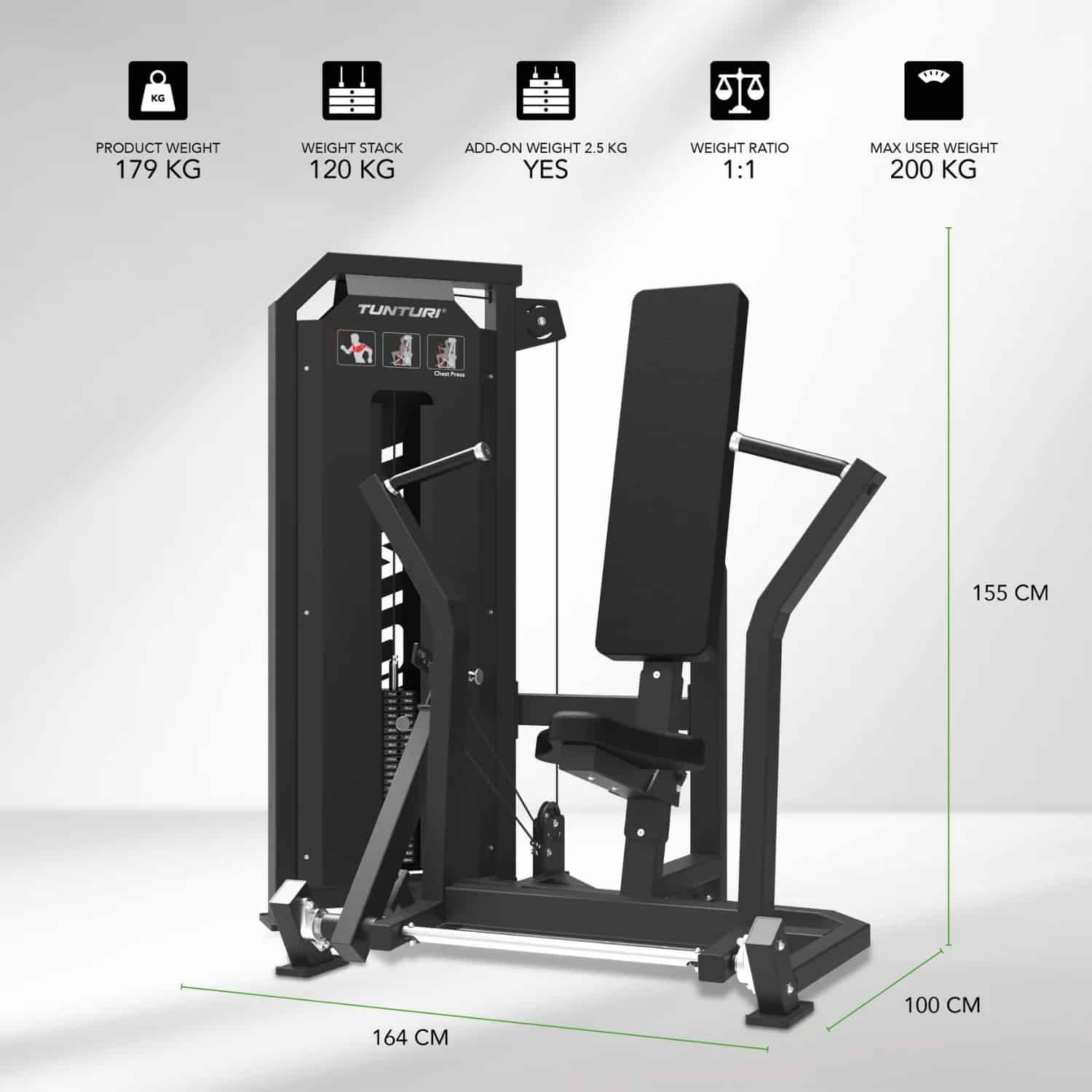 Gollé Médical - V-Series Chest Press Tunturi Platinum