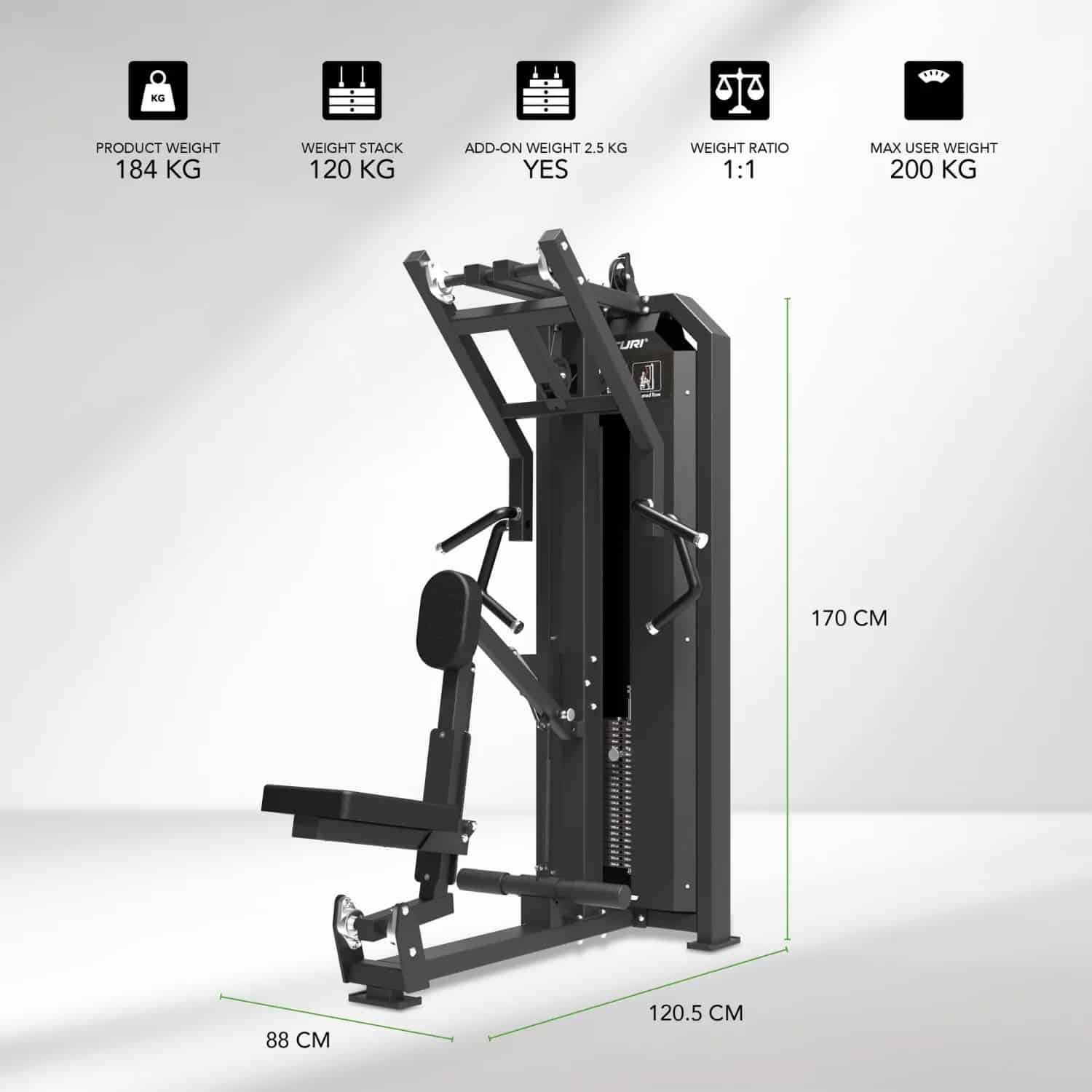 Gollé Médical - V-Series Seated Row Tunturi Platinum