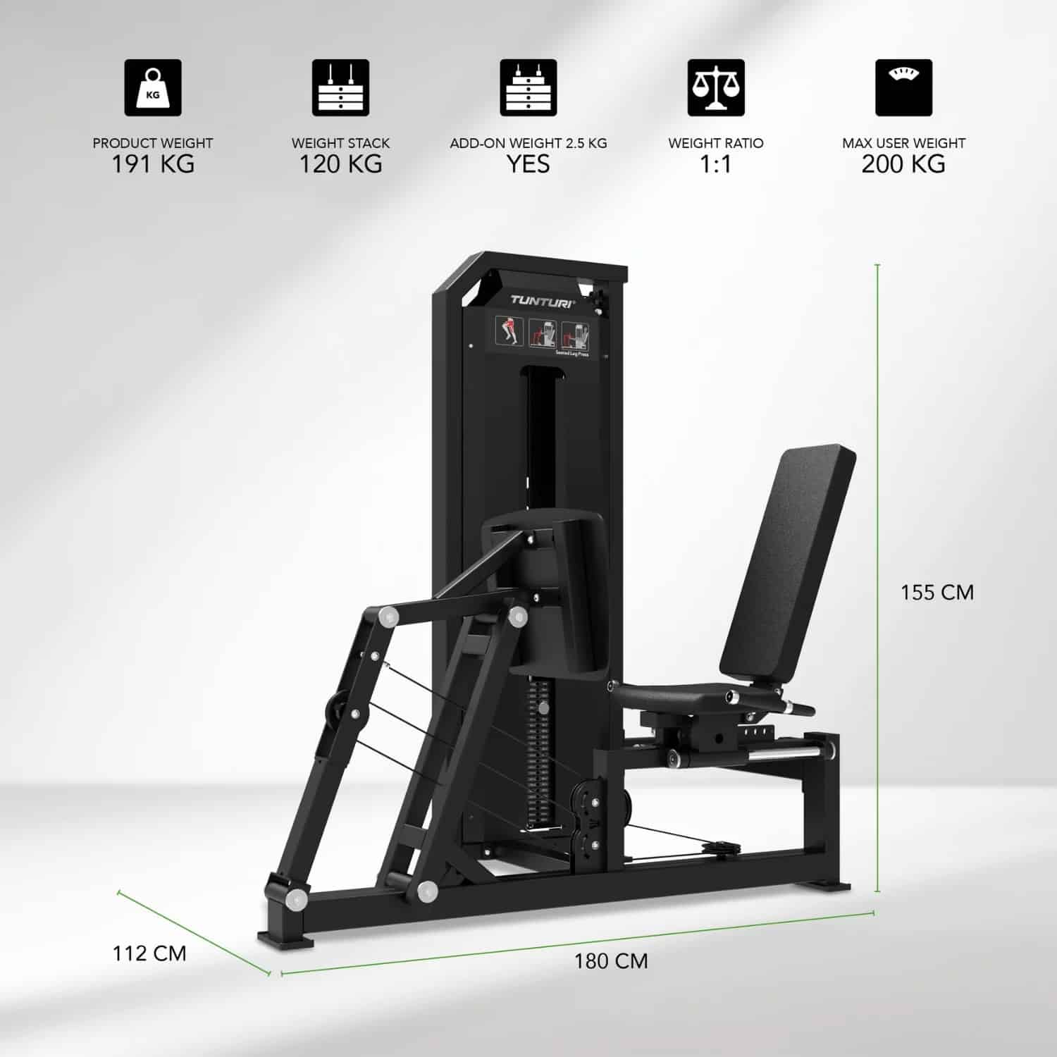 Gollé Médical - V-Series Seated Leg Press Tunturi Platinum