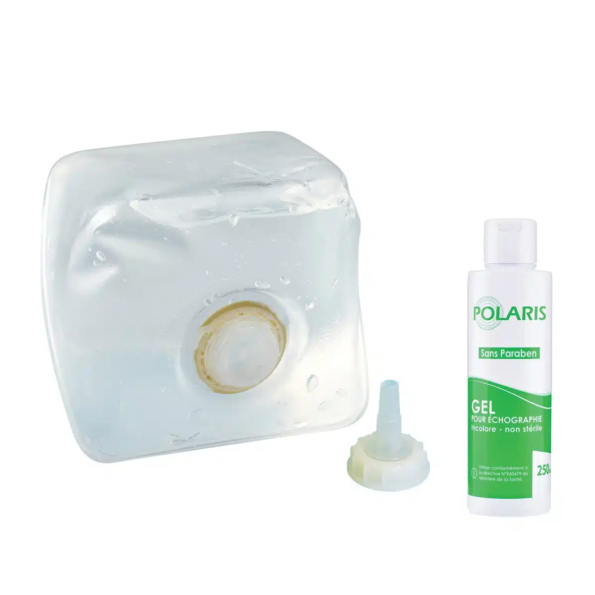 Gel pour échographie et ultrasons Polaris – flacon 250 ml et cubitainer 5 L