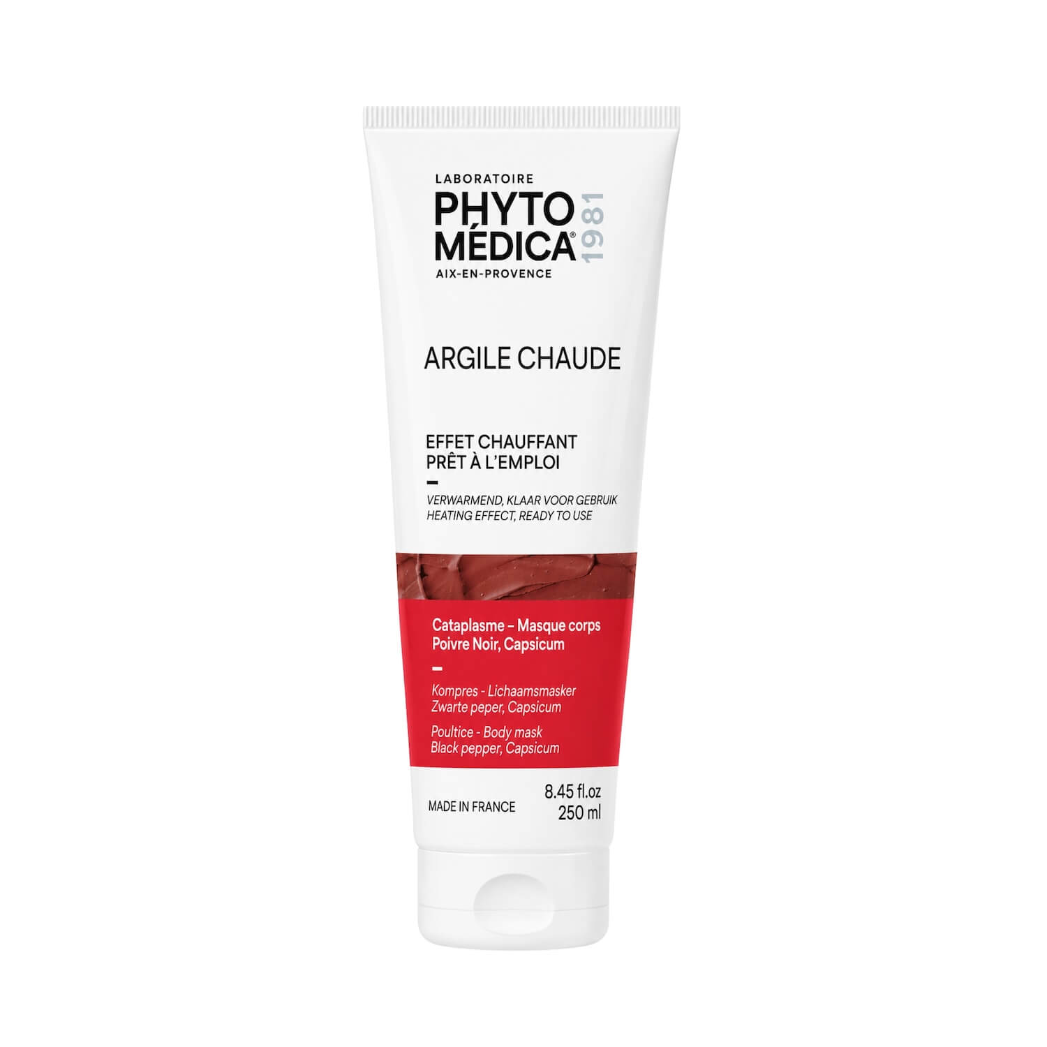 Tube de masque chauffant Argile chaude Phytomédica 250 ml